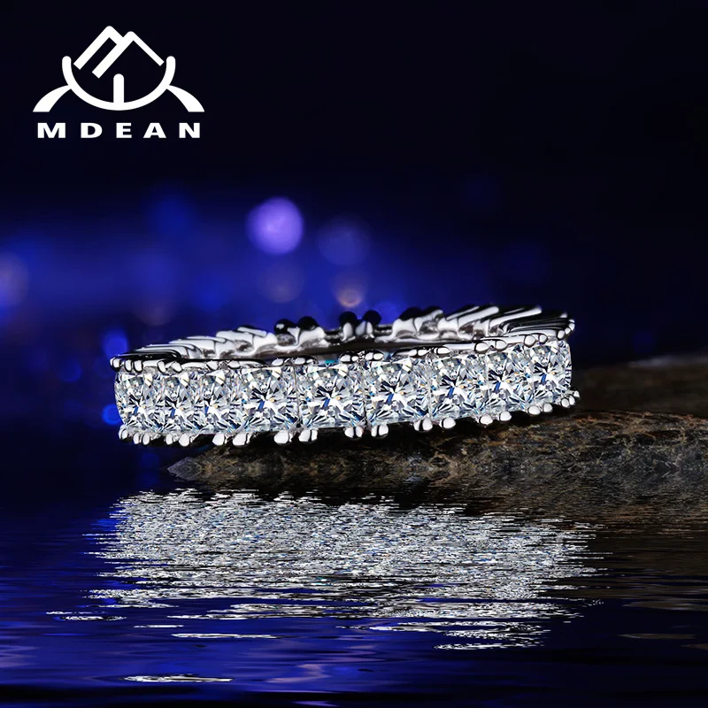 Обручальные кольца MDEAN из белого золота для женщин обручальное кольцо Женское