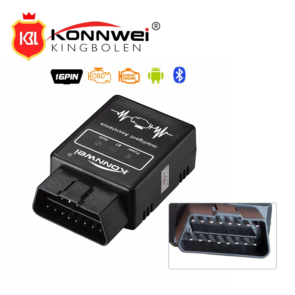 KONNWEI KW912 OBD II ELM327 bluetooth универсальный автоматический сканер Kw912 ELM 327 2 считыватель