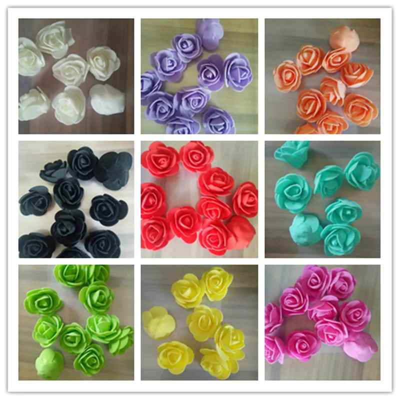 

20PCS / Artificial Mini PE Foam Rose Head Handmade DIY Wedding Home Decoration 20 Colors 3CM Flower Head