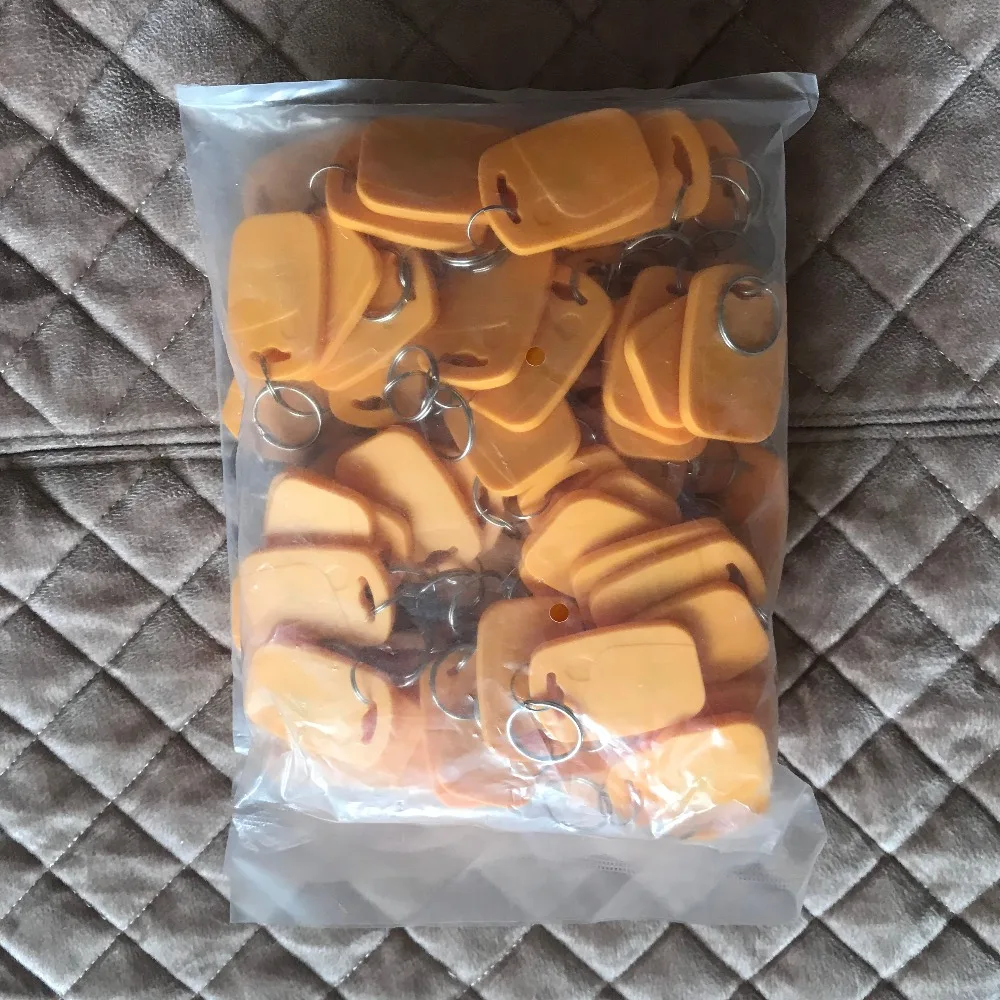 100 шт./лот 13 56 МГц желтый RFID IC карты маркеры брелоки для контроля доступа вход Mechine |