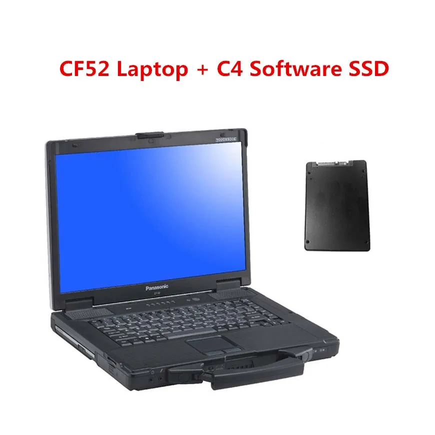 Используется Panasonic CF 52 CF52 военный Toughbook диагностический ноутбук с mb star c4