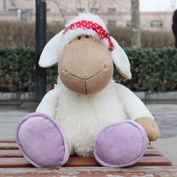 35 см 50 80 Германия Jolly Mah тюрбан овечка животное плюшевая игрушка для детей подарок