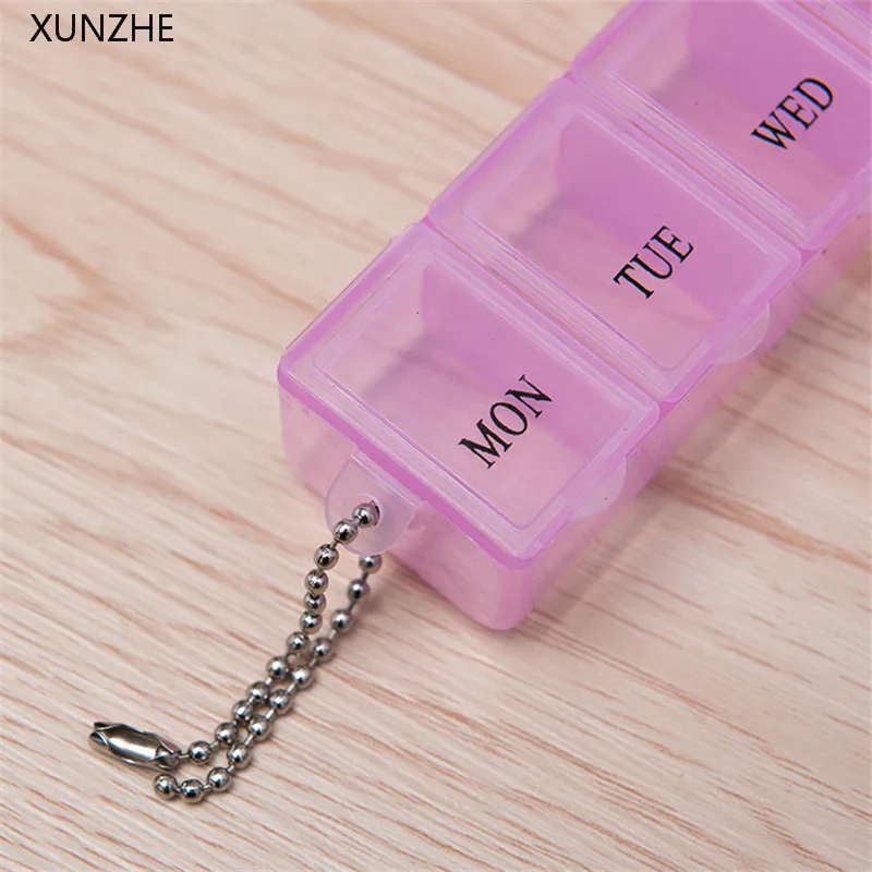XUNZHE Transparent Medicine Container One Week 7 Days Pill Box Drugs Classify Storage Portable Travel Capsules Seal Holder | Дом и сад