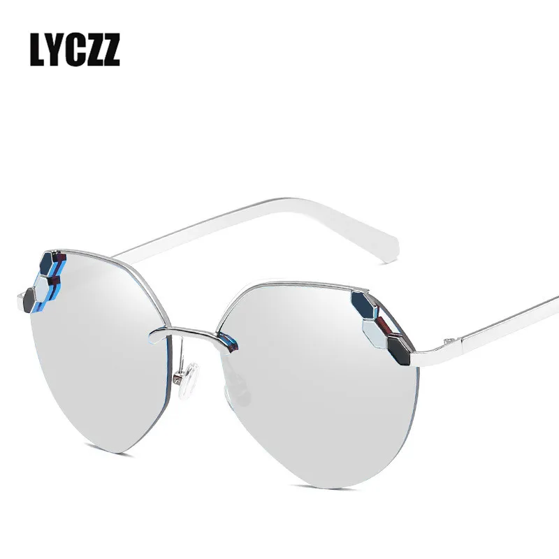 LYCZZ Trend солнцезащитные hd очки дорожные оттенки круглые линзы океана фирменный