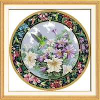 needlework 14ct 11ct cross stitch sets for embroidery precise printed wreath the sweet nectar patterns counted cross stitching