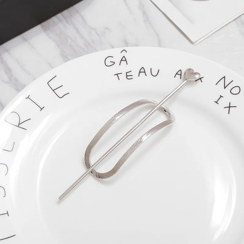 Новинка, заколки для волос в форме сердца, звезды, геометрические, для женщин, жемчуг, металлические заколки, корейский сплав, застежка для волос, золото, серебро, аксессуары для волос - Цвет: 16