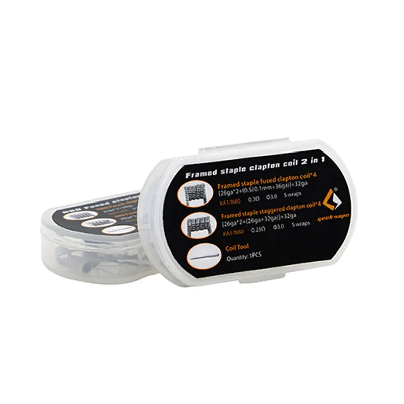 Оригинальная нагревательная катушка 2 в 1 GeekVape N80 Fused Clapton для атомайзера RDA/RTA/RDTA DIY