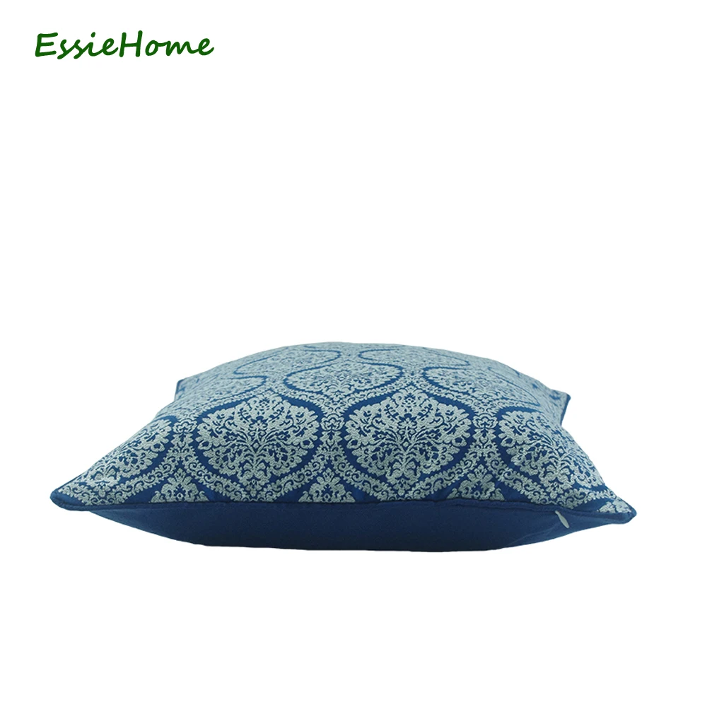 ESSIE HOME 18x18 &quotтемно синий королевский яркий Дамасская Подушка Чехол Наволочка