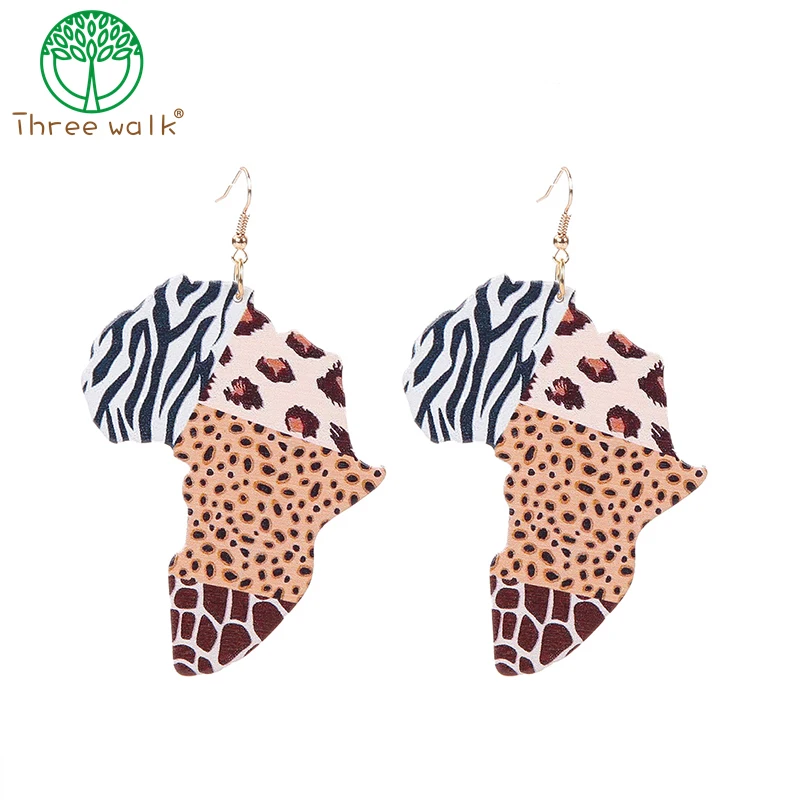 

New arrived HOT Fashion European Wood African Wood Earrings Jewelry For Women