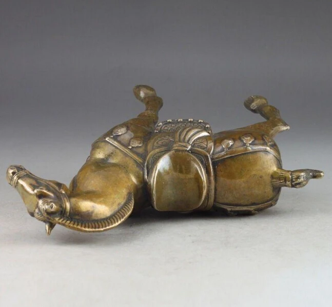 КИТАЙСКИЙ РЕДКИЙ медный старый ручной молоток статуя лошади латунные фабричные