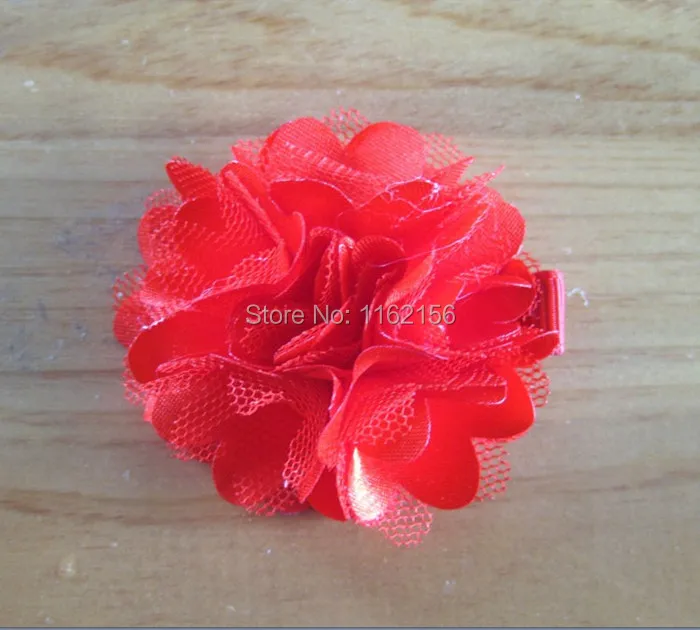 70 шт./лот 2 &quotмини атласные и сетчатые заколки для волос с цветком из ленты