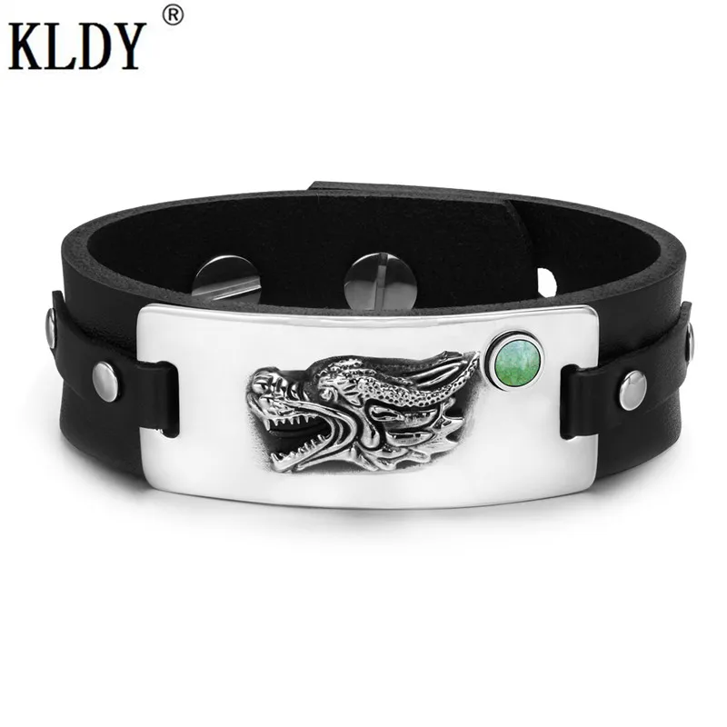 Бренд KLDY смелый дракон Магическая защита сила амулет Зеленый кварцевый камень