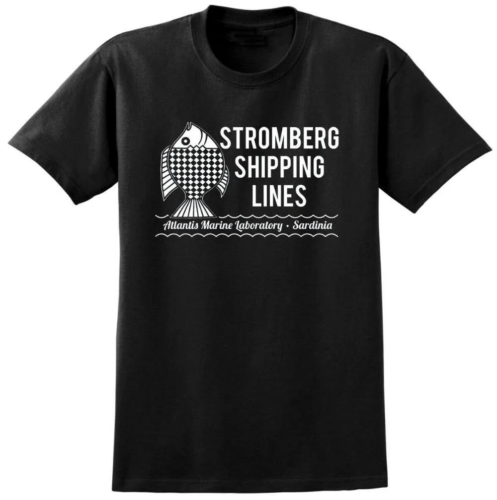 Stramberg Shipping James Bond Inspired T-Shirt-007 фильм ретро Мужская футболка из 2019 хлопка с коротким