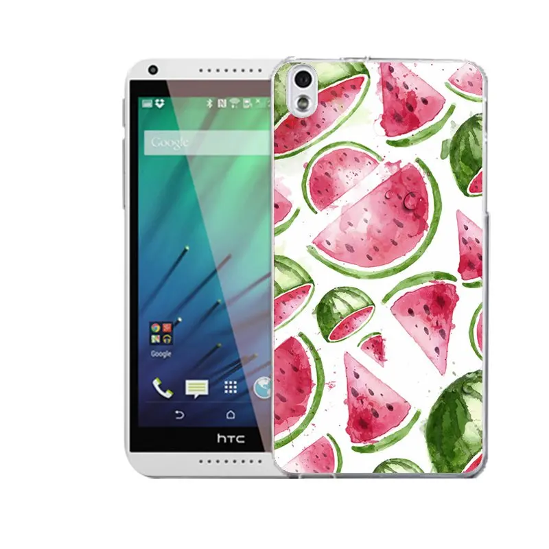Qmswei ТПУ прозрачный чехол для телефона htc M8 Футболка с принтом мороженого арбуз
