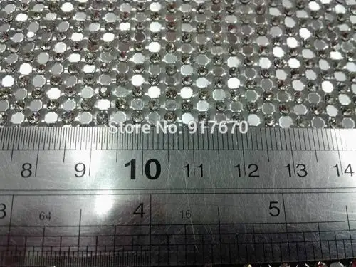 Silver Auluminum 45X120 см/рулон Cristal SS8 Свадебные украшения Прозрачная отделка стразами, горячая фиксация кристалла ab алюминиевые сетчатые повязки Str - Цвет: Silver Auluminum