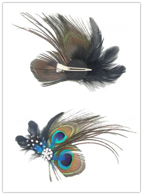 

NEW 1pc Fashion Peacock Feather Sparkling Rhinestones Hair Clip Beautiful Women Bridal Wedding Hair Style Tool