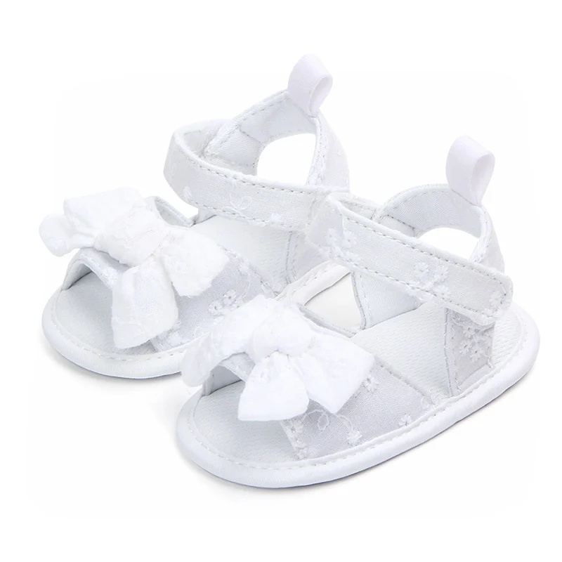 

Summer Baby Girl Shoes Soft Sole Anti-slip Bow-knot Crib Shoes First Walkers Princess Canvas Sneakers