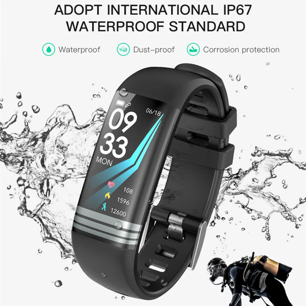 Hot Smart Bracelet Heart Rate Monitor Fitness Tracker IP67 Waterproof Wristband Blood Pressure Oxygen Sport Band | Электроника