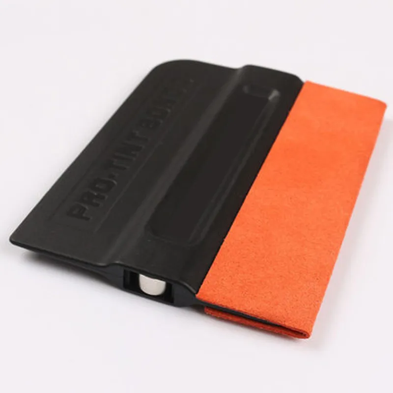 Черная Магнитная замшевая кромка автомобильный скребок виниловая пленка