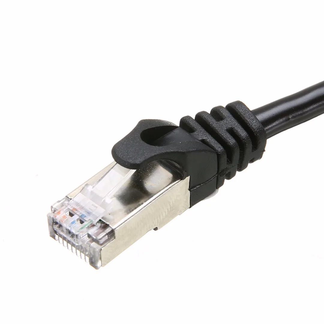 Mayitr от 1 до 3 гнезд Ethernet сетевой штекер к женскому кабелю черный LAN RJ45 разъем