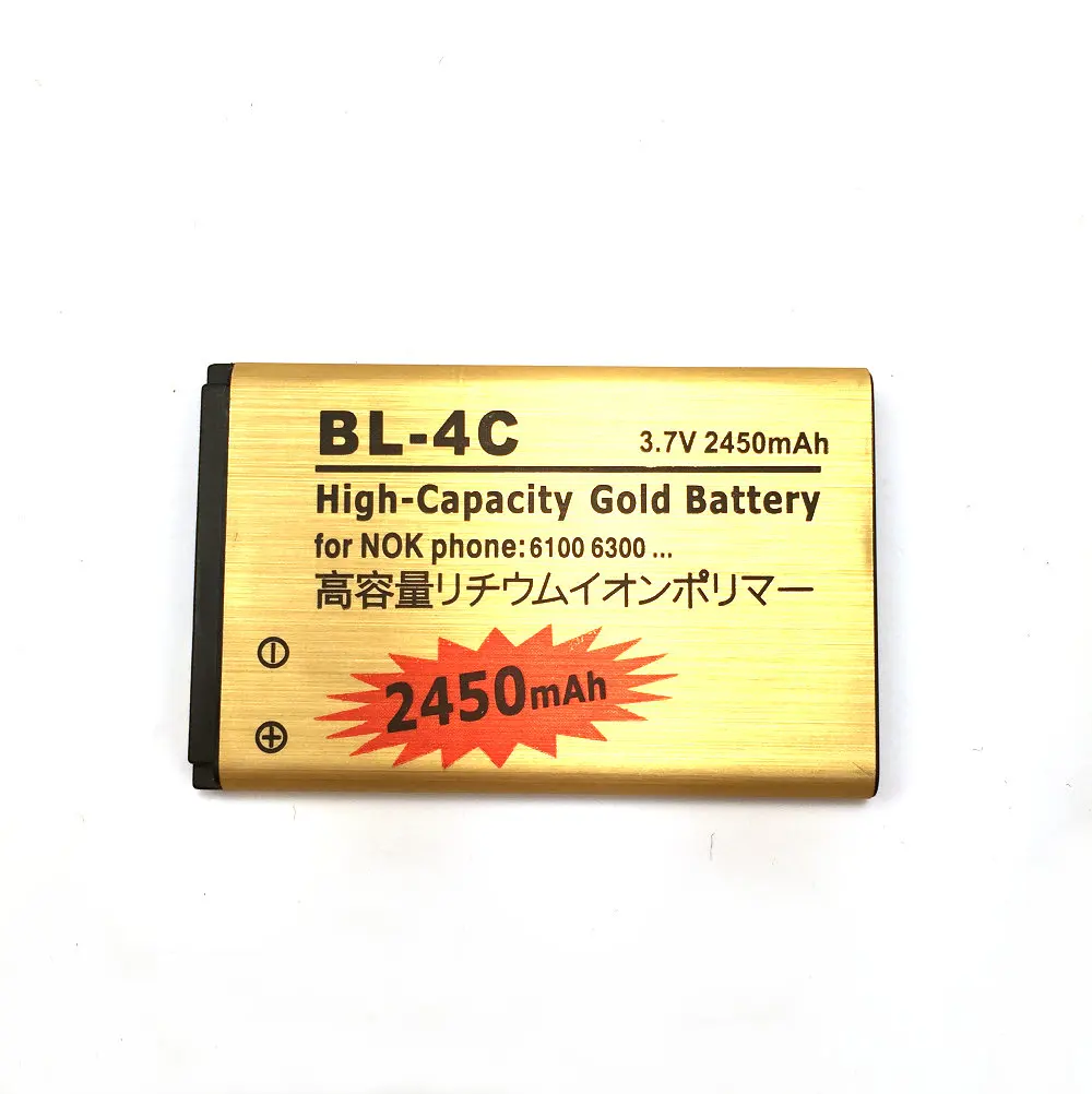 2 шт./лот, литий-ионная батарея большой емкости BL-4C, золота, перезаряжаемая для Nokia BL 4C C2-05 2220 6100 6300 6136 6102i 6170 6260 2 шт./лот, литий-ионная батарея большой емкости BL-4C, золота, перезаряжаемая для Nokia BL 4C C2-05 2220 6100 6300 6136 6102i 6170 6260
