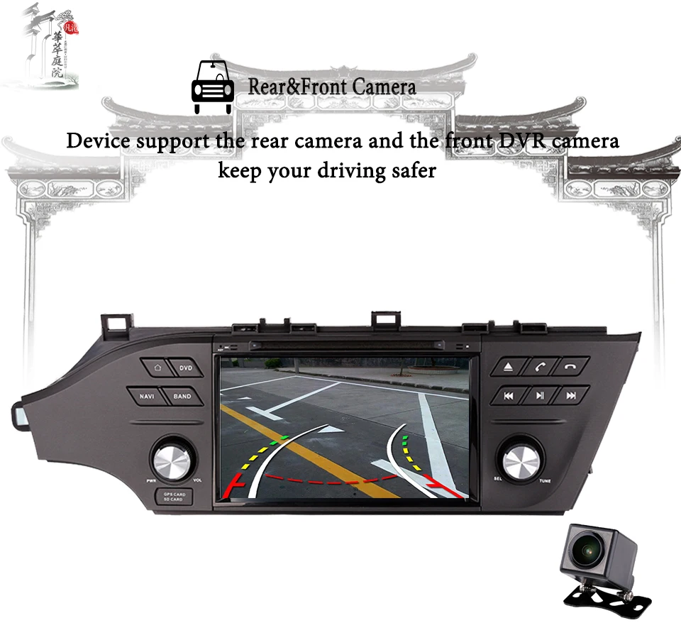 2 Din Восьмиядерный 4G RAM 64G ROM Android 9 0 автомобильный DVD GPS навигация для Toyota Avalon 2013-2016-2018