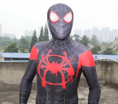 Взрослый Дети 3D печатных Человек паук: в паук стих Miles Morales Косплей костюмы зентай