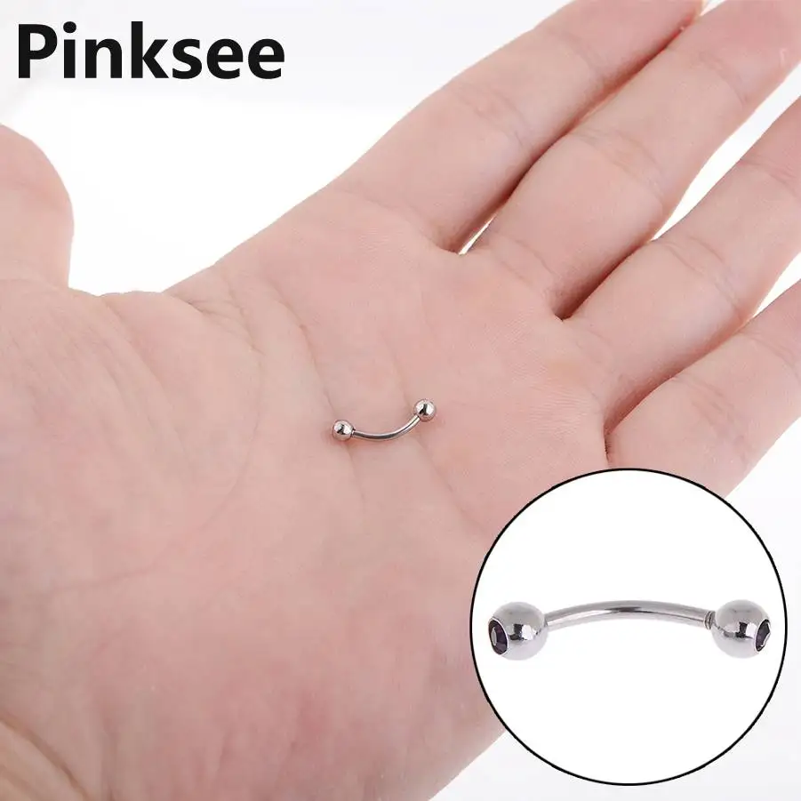 2pcs Surgical steel Eyebrow Nose Hoop Rings Lip Tongue Barbell Ear Cartilage Piercing Fashion Jewelry Assorted Colors | Украшения и