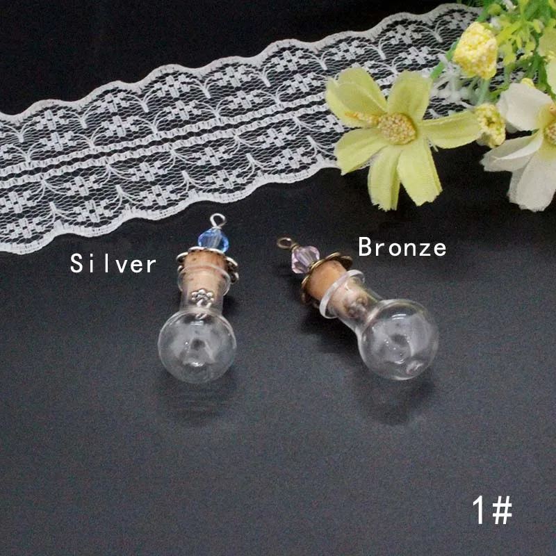 1-Bronze 2 шт Бутылка желаний с винтажными пробками DIY бутылка желаний Diy ювелирные изделия ручной работы - Окраска металла: 1-Bronze