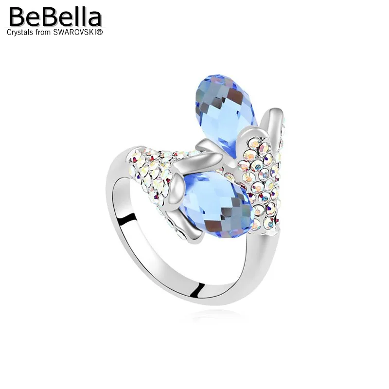 Женское кольцо на палец BeBella свадебное Ювелирное Украшение с австрийскими