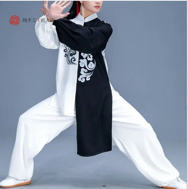 Унисекс На Заказ весенние и осенние костюмы тай чи wushu taijiquan форма для боевых
