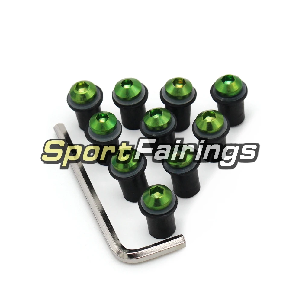 Болты для лобового стекла подходят Kawasaki ZX-6R 1994 1995 1996 1997 1998 1999 2000 2001 2002 2003 винты