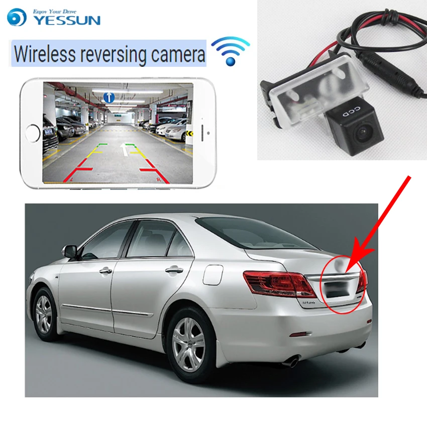 YESSUN для Toyota Aurion Camry (XV40) 2006 ~ 2012 Задняя камера заднего вида авто беспроводная с