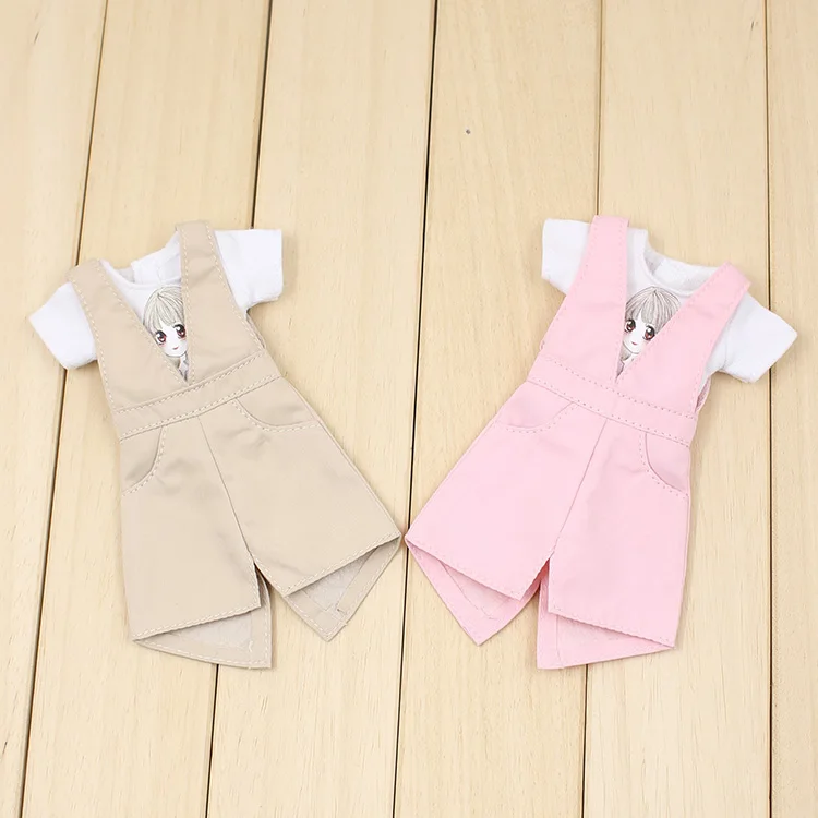 

Outfits for Blyth doll suspender skirt with shirt for the fashion dressing 1/6 BJD