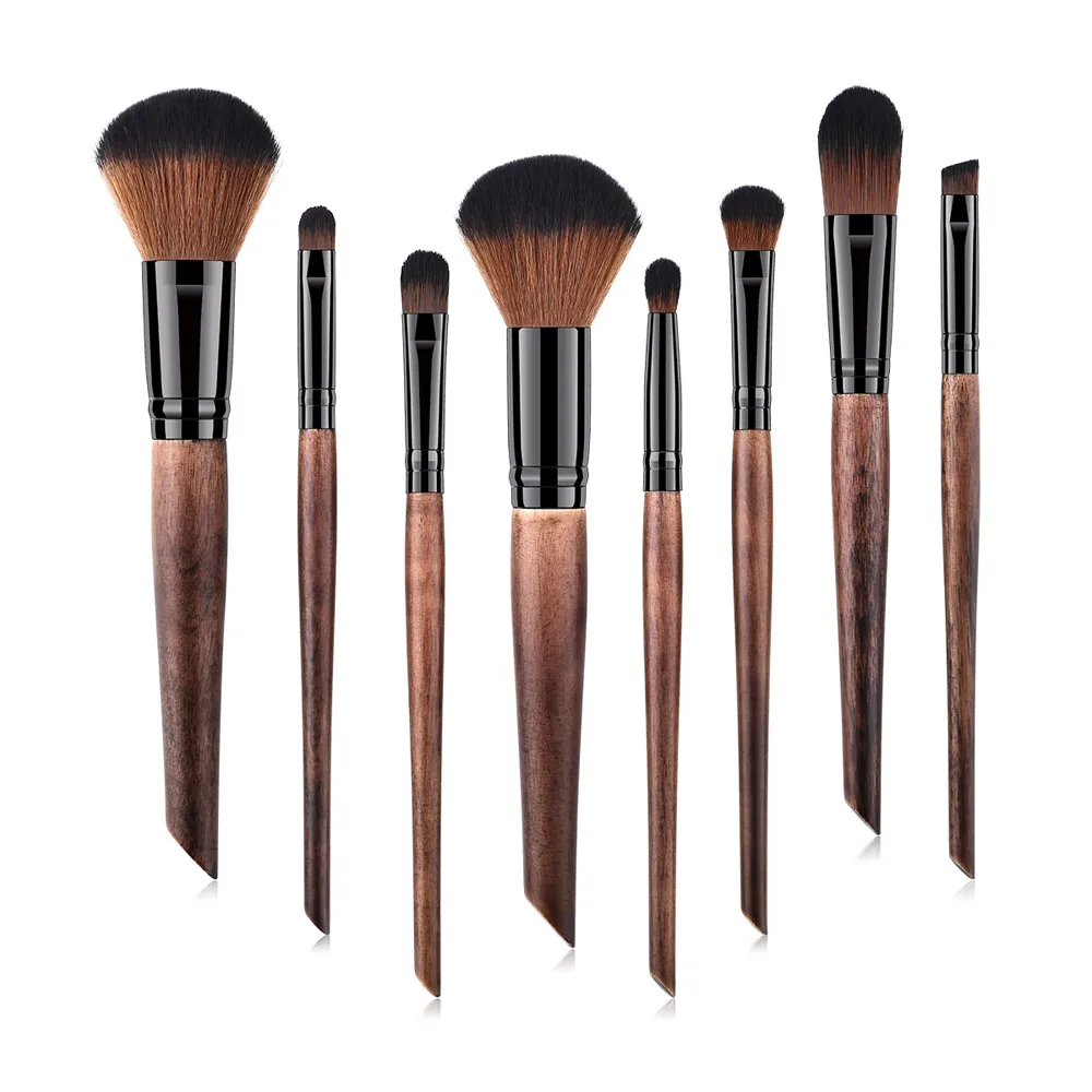 OutTop Makeup Brushes 8PCS Brown Face Eye Shadow Eyeliner Foundation Powder Cosmetic Brush Set Wood Natural June19 | Красота и