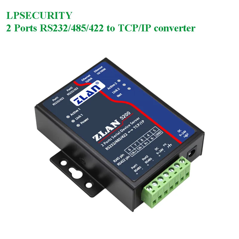 2 Последовательный порт в Ethernet конвертер/RS232/RS485/RS422 TCP/IP поддержка расширения