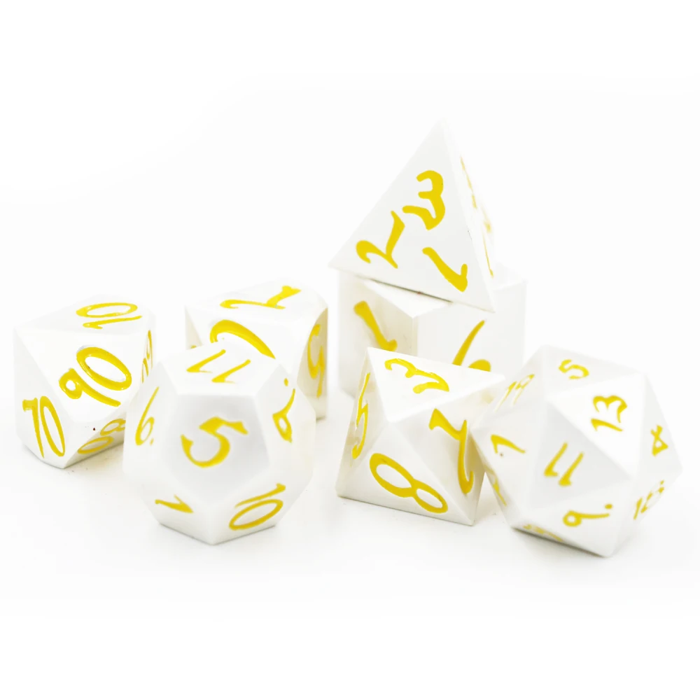 IMDG 7 шт./компл. креативные RPG игровые кубики многогранные металлические DND большой