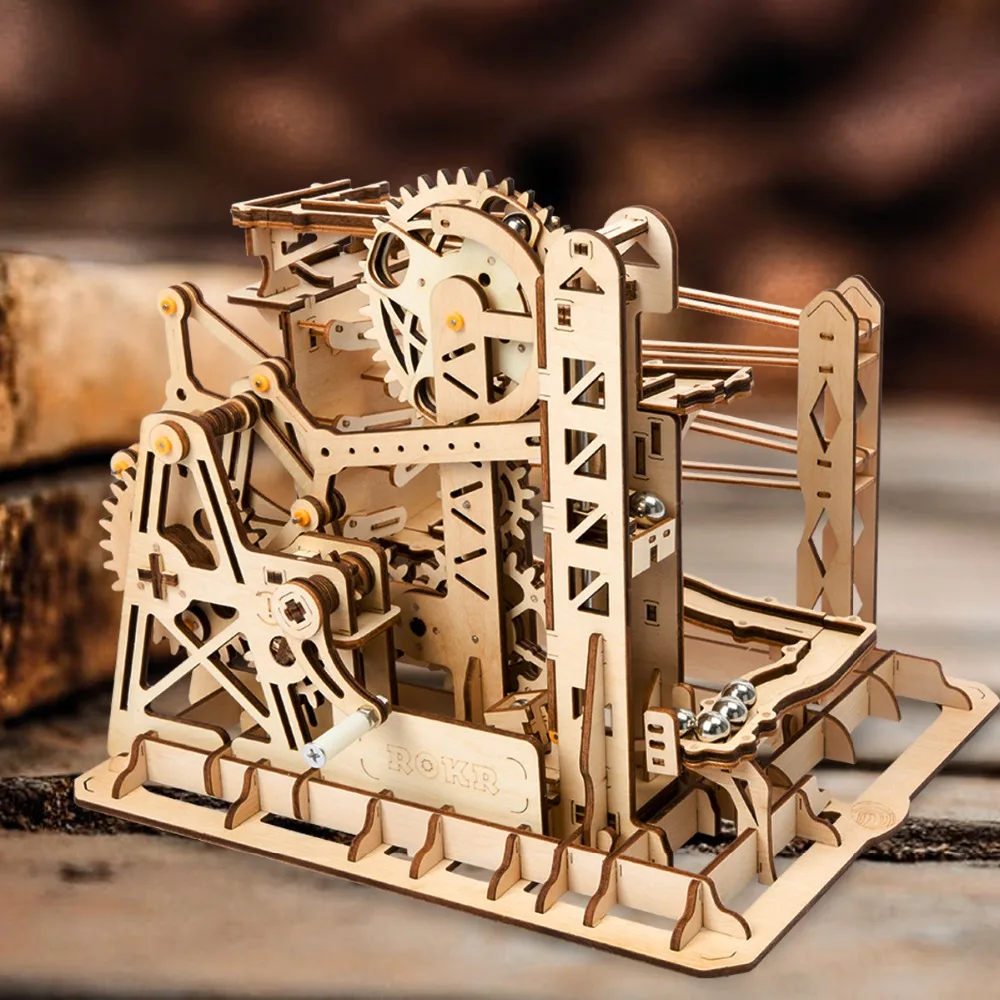 Robotime DIY Lift Coaster Magic Creative Marble Run игра деревянная модель строительные наборы сборка
