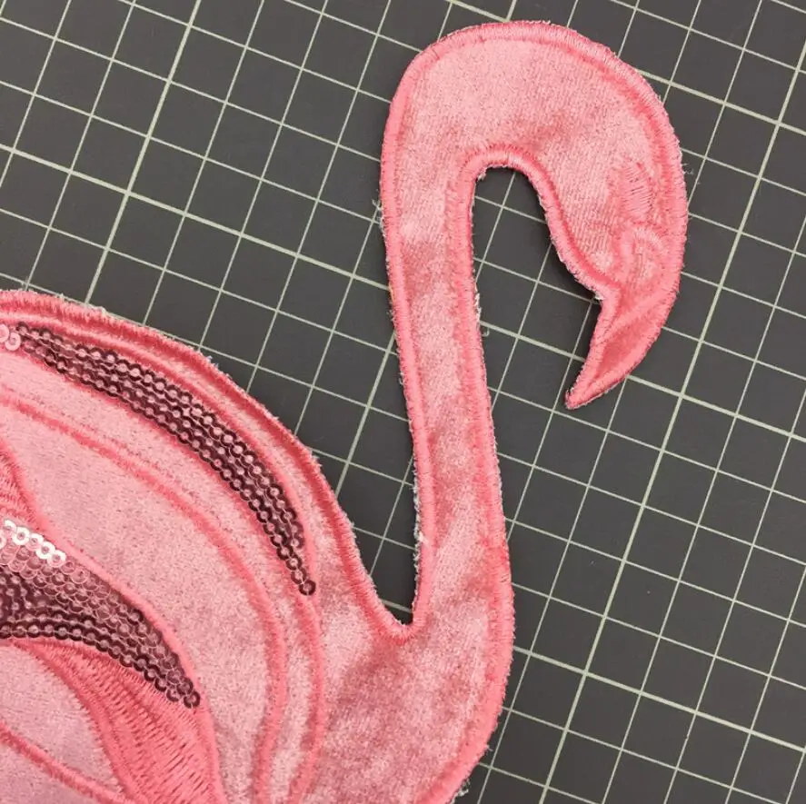 Explosion models sequin embroidery flamingo cloth stickers DIY fashion foreign sweater clothing accessories | Дом и сад