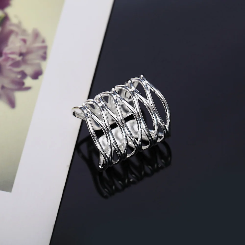 Женское серебряное кольцо с сеткой для свадебной вечеринки LR056|jewelry standards|jewelry