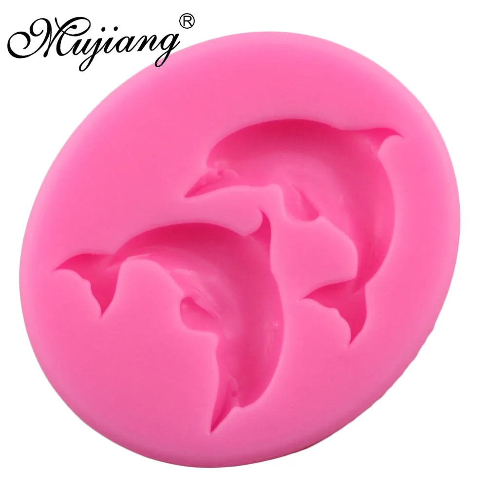 Mujiang Dolphin Silicone Mold 3D Fondant Soap Chocolate Candy Molds Sugarcraft Cake Decoration Tools Kitchen Baking Moulds CT666|baking mould|3d