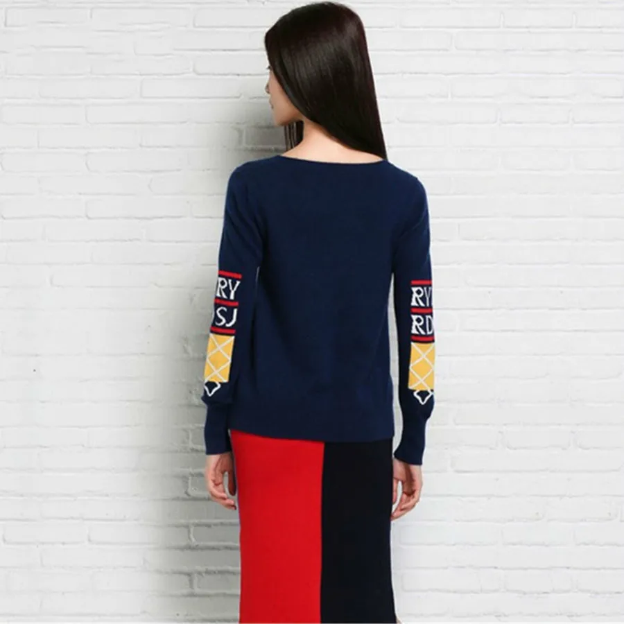 korean fashion spring and autumn new collar cashmere sweater wool women coat sleeve jacquard drop deflection | Женская одежда