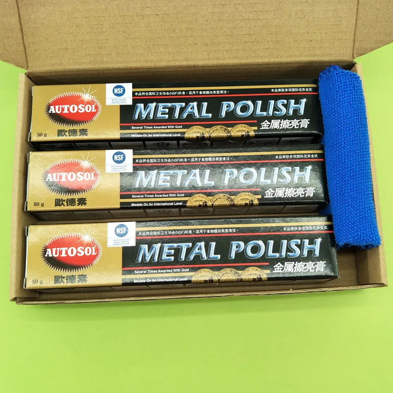 Germany 3 PCs 50g autosol metal polish scratch repair mobile phone watch with grinding stainless steel copper | Инструменты