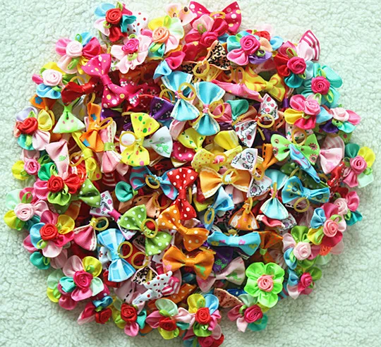 Bandas de goma para el pelo de perros y mascotas, accesorios para el pelo de perros, productos de aseo para mascotas, regalo bonito, 1000 Uds.-0