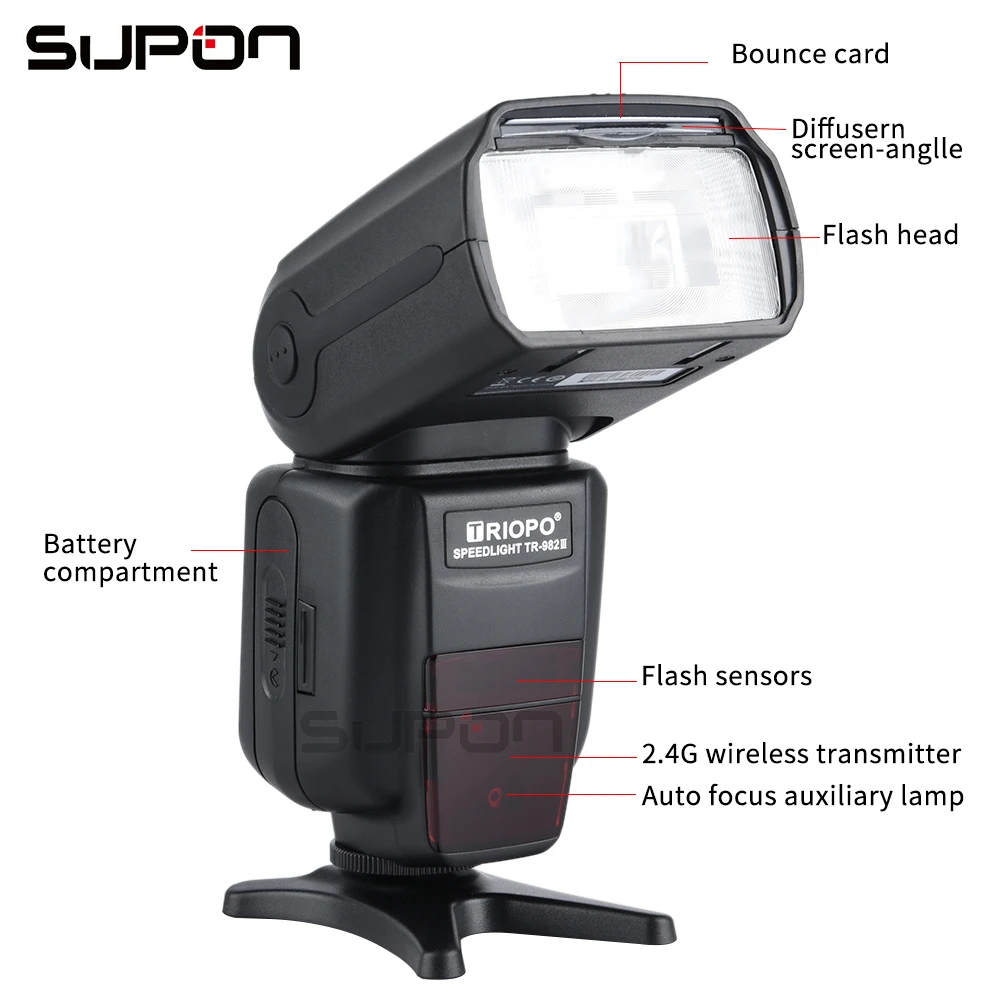 TRIOPO TR 982N III камера Вспышка Speedlite lcd i ttl 2 4G беспроводной + подарок TX G4 4 триггер для Nik *