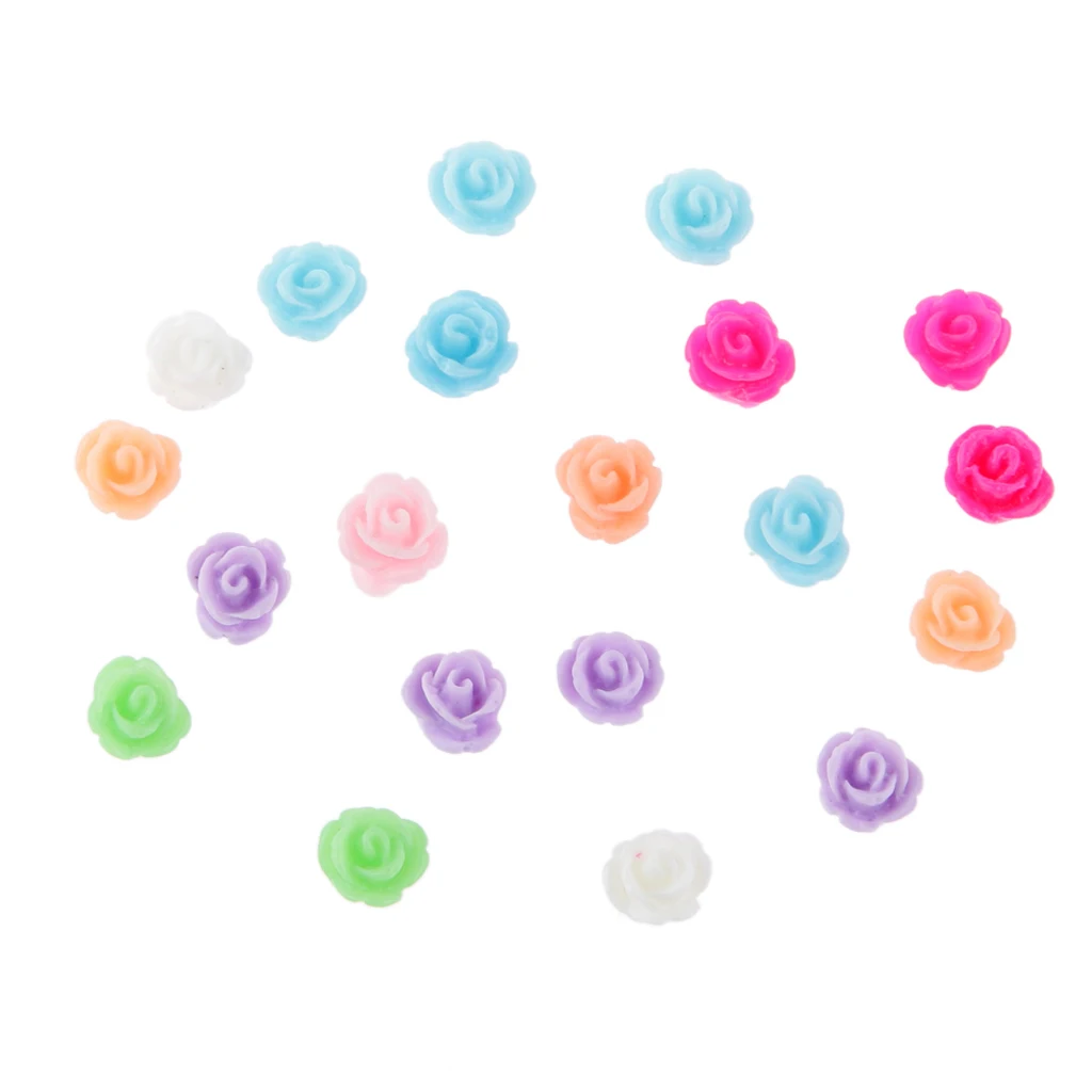 20 шт. разноцветные миниатюрные полимерные цветы|Садовые статуи и скульптуры| |
