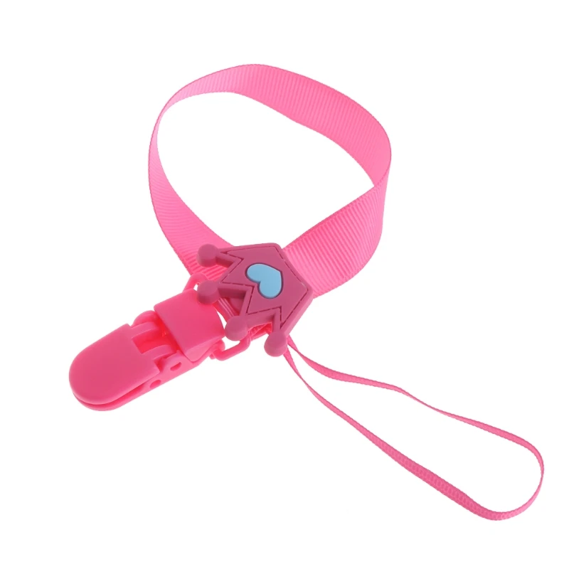 hot pink Детская пустышка на цепочке с прищепкой детская пустышка на цепочке с держателем для кормления Прорезыватель зубов, пустышка Соска-пустышка, ремешок для привязи - Цвет: hot pink