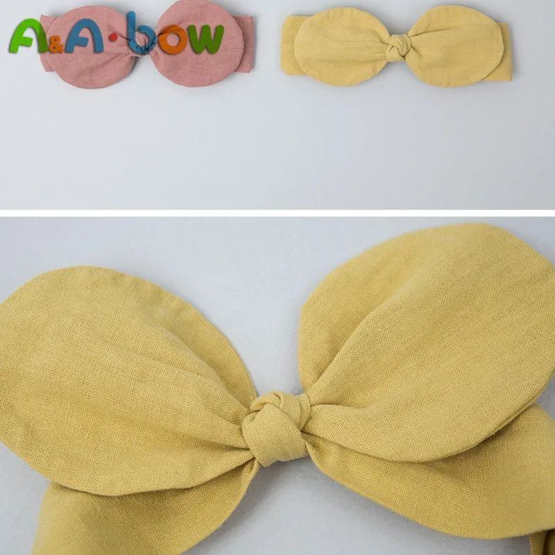 Diadema rosa de 2 colores para ni&ntilde;a, turbante de tela de algod&oacute;n con lazo, diadema con tela el&aacute;stica, accesorios para el cabello, 1 ud.-3