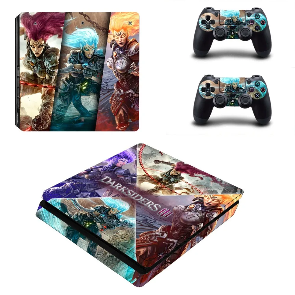 Darksiders 3 PS4 тонкая кожа Стикеры наклейка для PlayStation4 Slim консоли и контроллер тонкие
