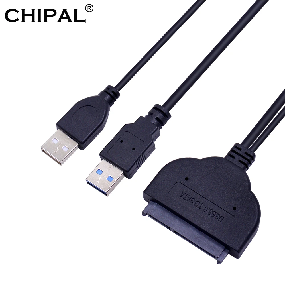 CHIPAL USB 3 0 2 на SATA Мощность кабель адаптер высокое Скорость USB3.0 22 контактный